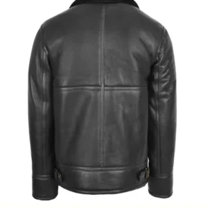 Black B3 Aviator Bomber Leather Jacket