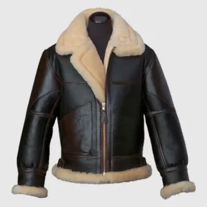 Black B3 Lambskin Bomber Leather Jacket