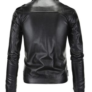 Men’s Black Belted Leather Jacket