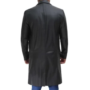 Men’s Black Cowhide Leather Coat