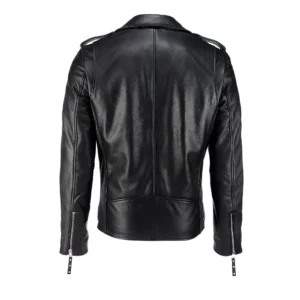 Men’s Black Double Rider Vintage Moto Leather Jacket