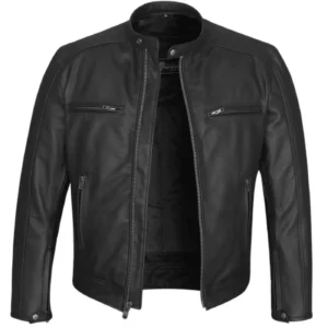 Men’s Black Motorcycle Leather Jacket