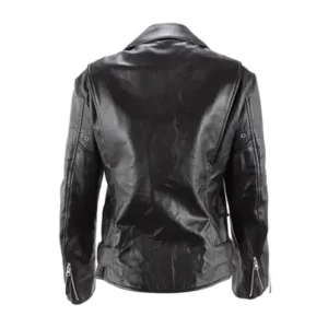 Men’s Black Slim Fit Double Rider Leather Jacket
