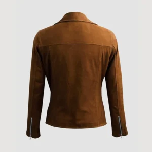 Men’s Brown Double Rider Suede Leather Jacket