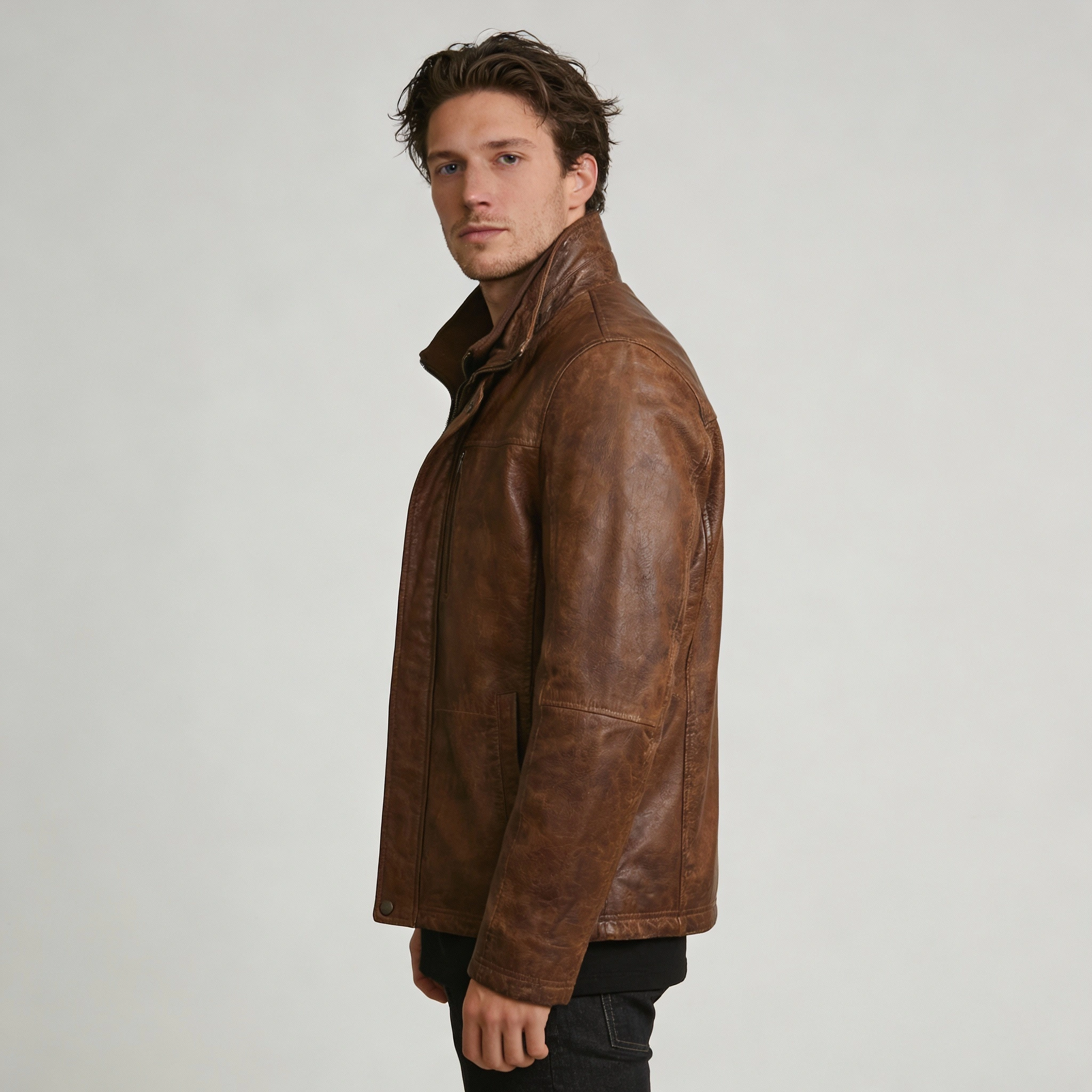Mens-Brown-Vintage-Leather-Jacket-side