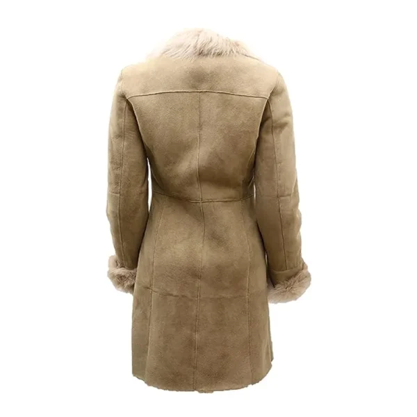 Women Faux Winter Leather Coat product image from back