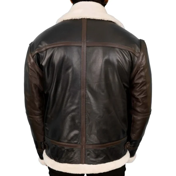 Black B3 Lambskin Bomber Leather Jacket - Image 4