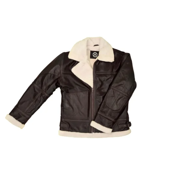 Black B3 Lambskin Bomber Leather Jacket - Image 7