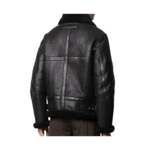 Men’s Black B3 Shearling Bomber Leather Jacket