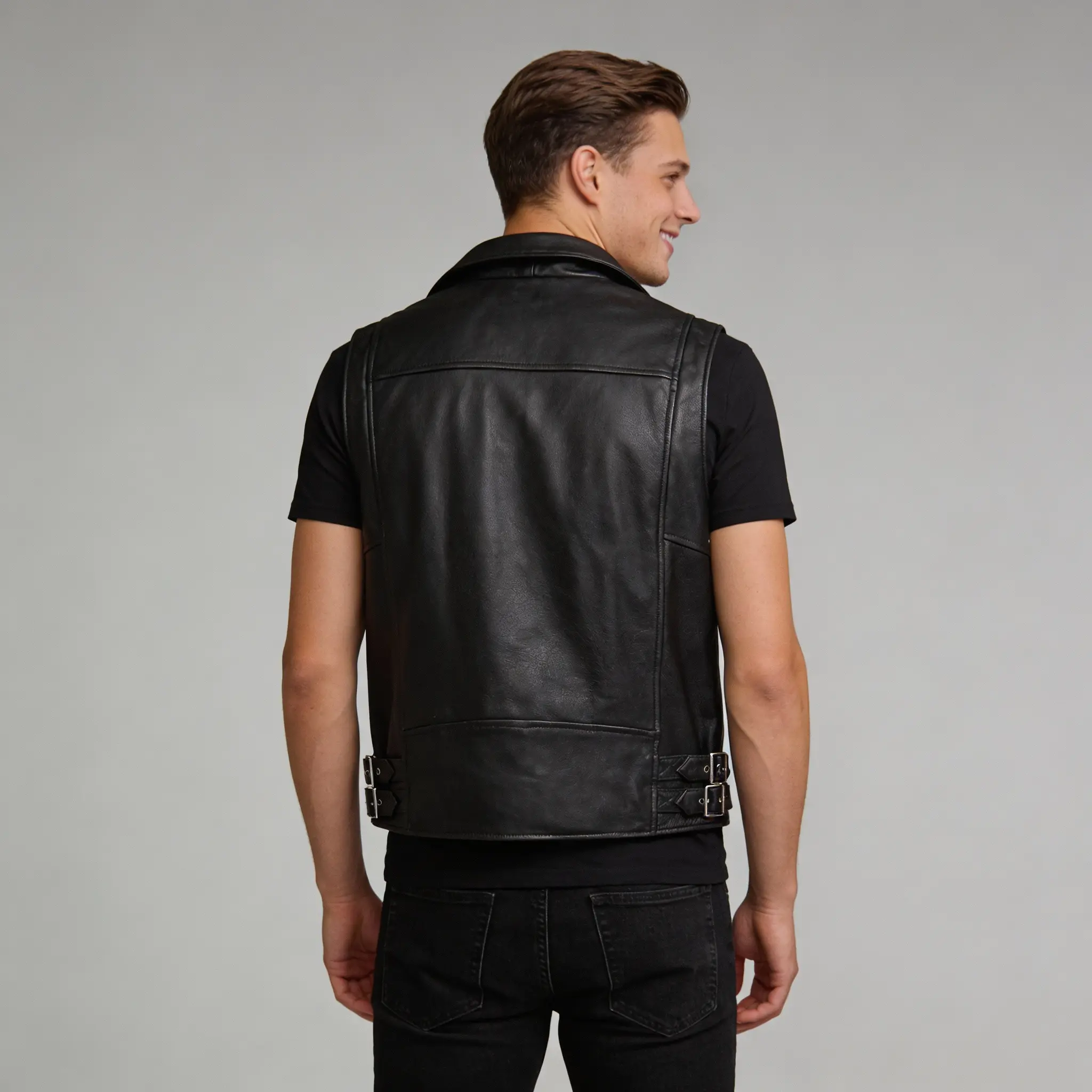 men-black-biker-zipper-leather-vest-back