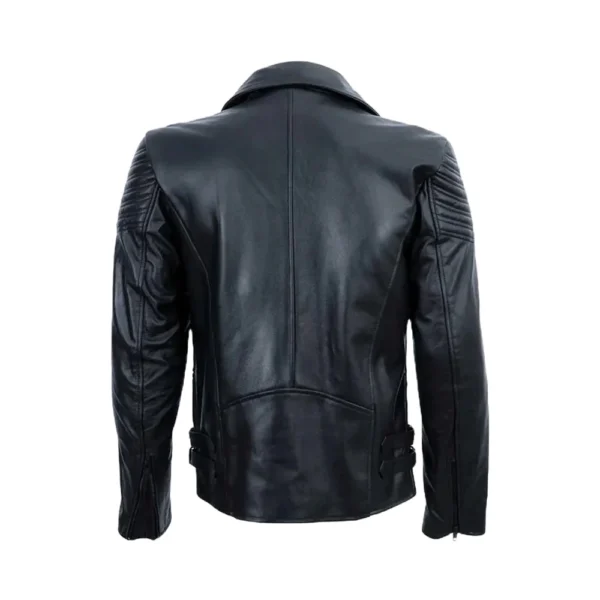 Men's Black Naltar Double Rider Leather Jacket - Image 2