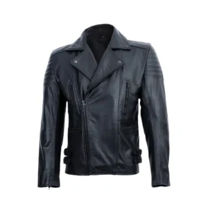 Men’s Black Naltar Double Rider Leather Jacket