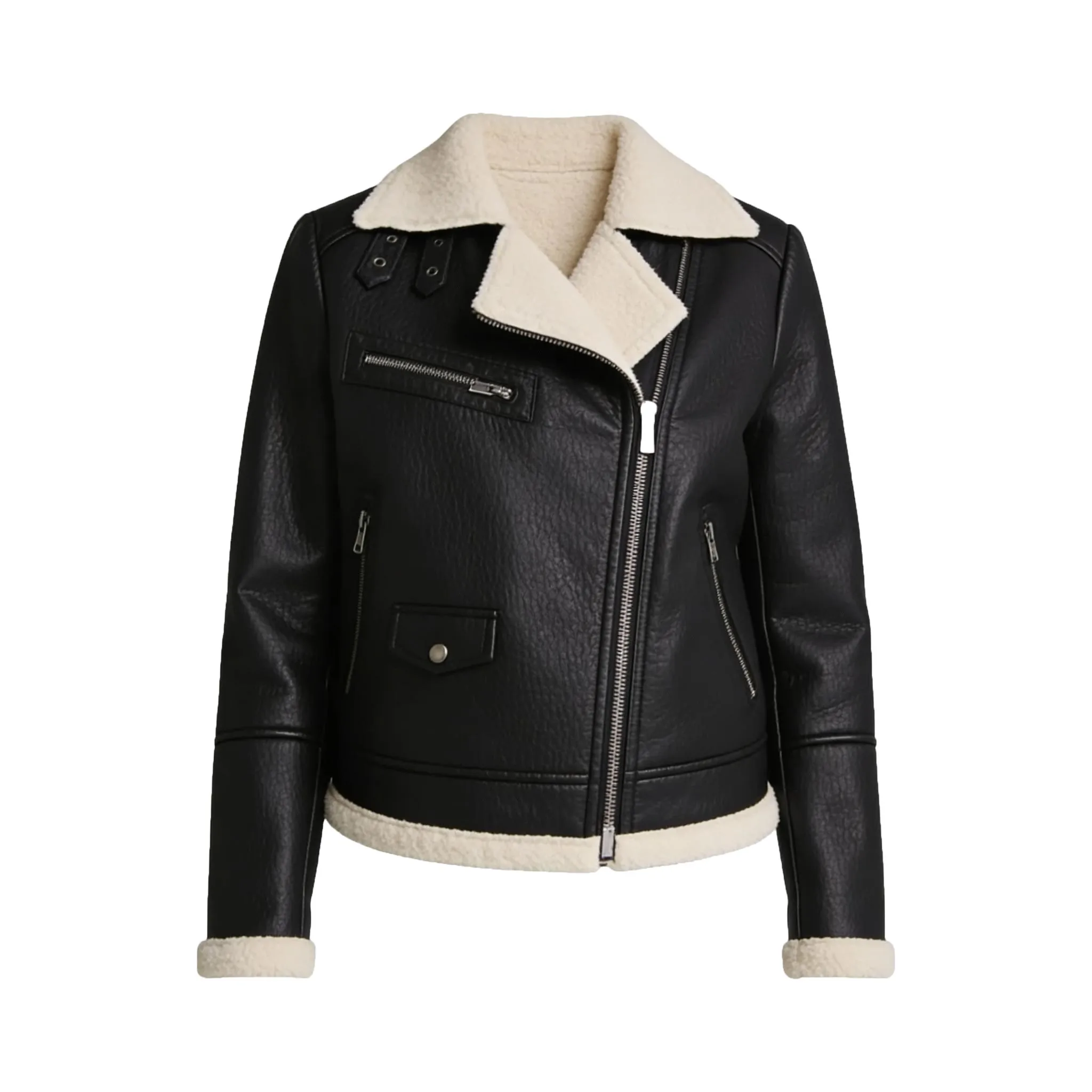 women-black-biker-shearling-aviator-leather-jacket (1)