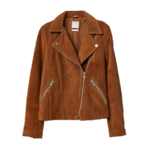 Women Brown Suede Leather Jacket