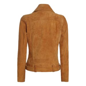 Women’s Brown Suede Moto Jacket