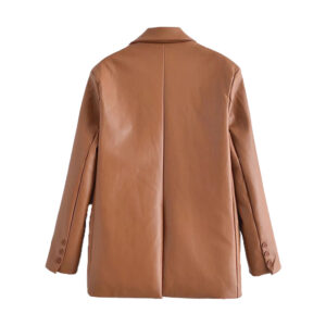 Women’s Leather Blazer Jacket