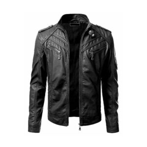 Men’s Biker Lambskin Leather Jacket