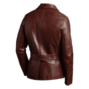 Men’s Brown Blazer Leather Coat