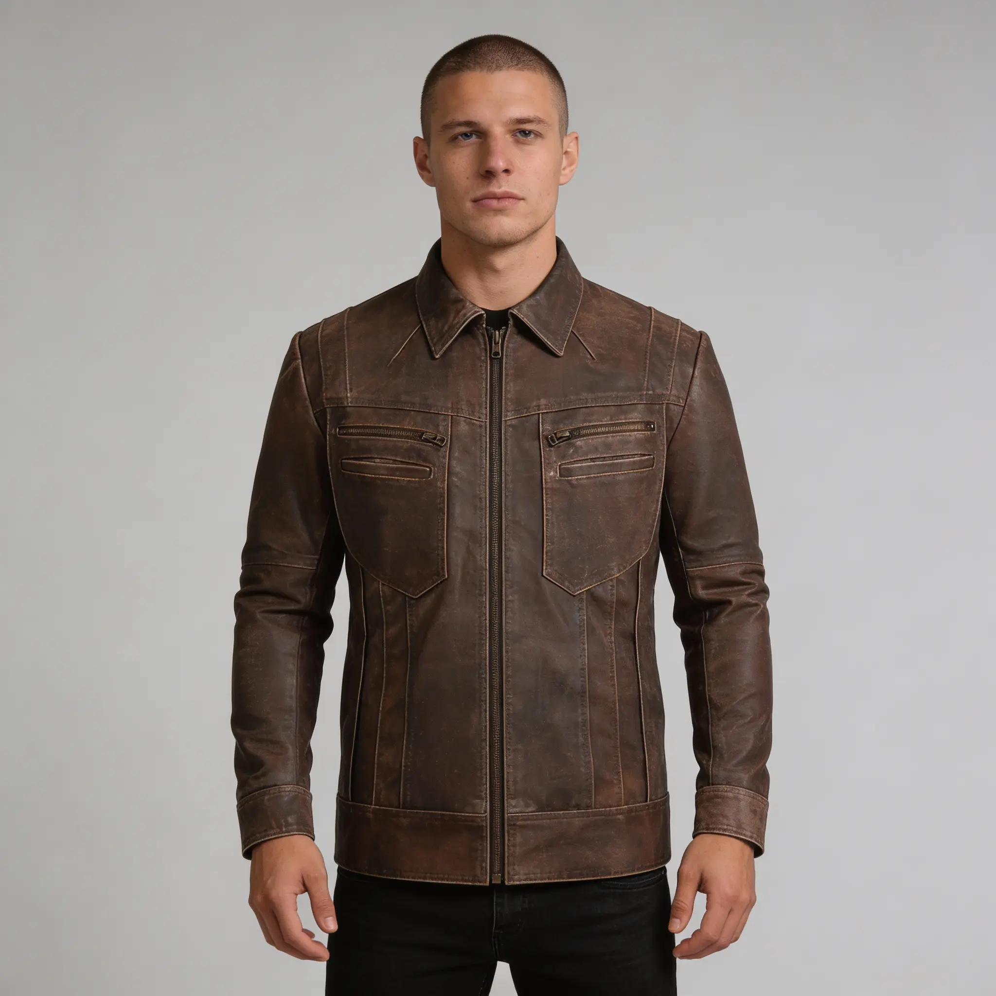 men-brown-lambskin-biker-leather-jacket-closed-front