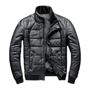 Men Bubble Sheepskin Leather Jacket