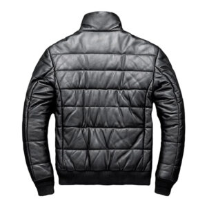 Men’s Puffer Sheepskin Leather Jacket