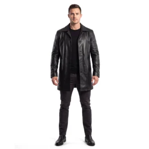 Men’s Lambskin Leather Trench Coat