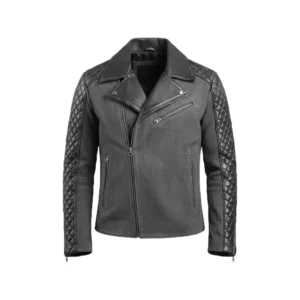 Men’s Stylish Cafe Racer Black Leather Jacket