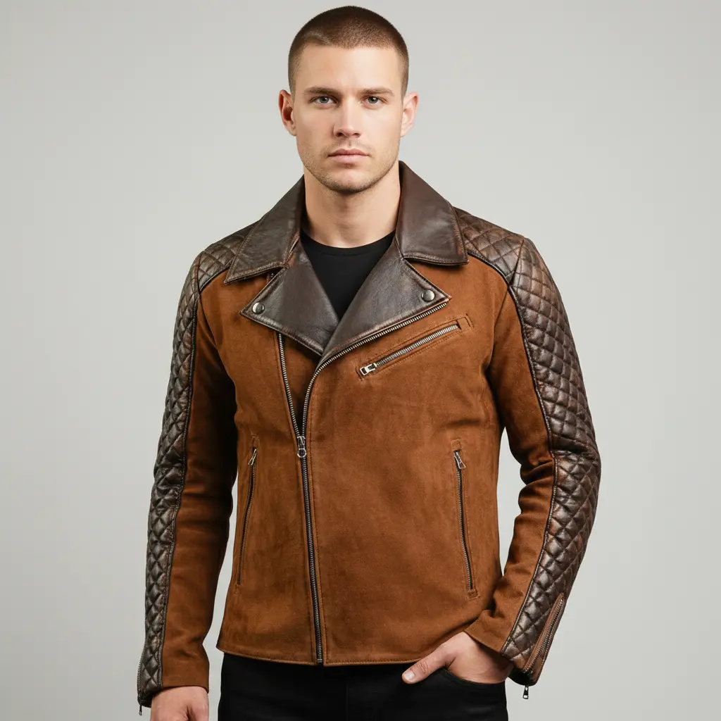men-stylish-cafe-racer-brown-leather-jacket-closed-front