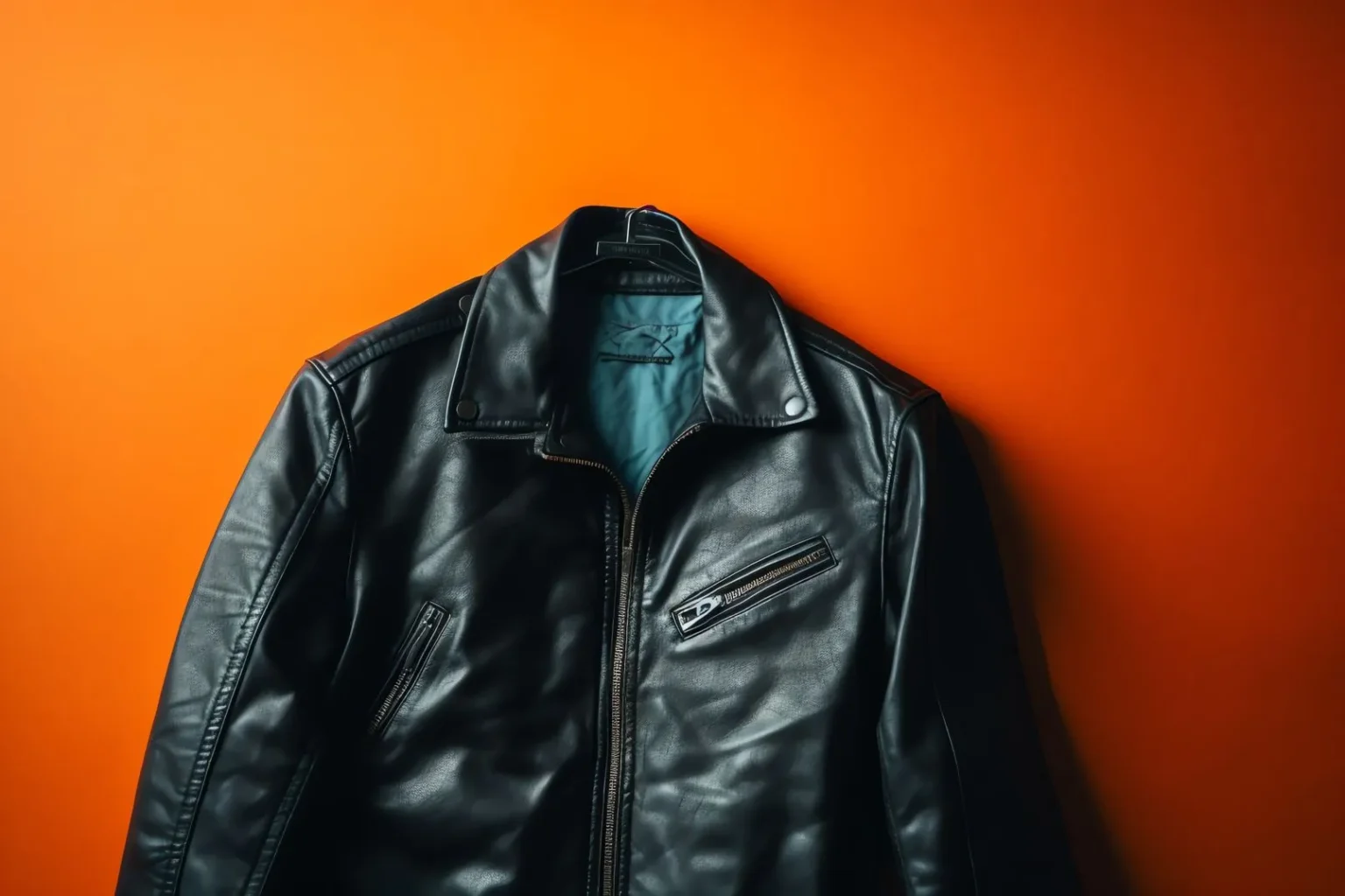 Leather jacket away from heat