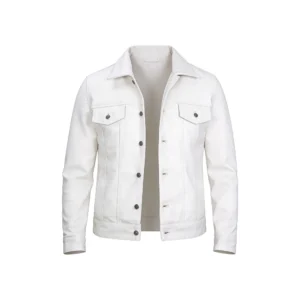 Men’s White Lambskin Leather Jacket